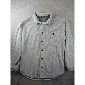 Steel Bridge Columbia Knit Men's Large Button Up Sweater Oversized Shirt Vintage